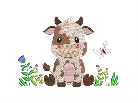 Baby Cow Embroidery Design Review for Small Business Merch