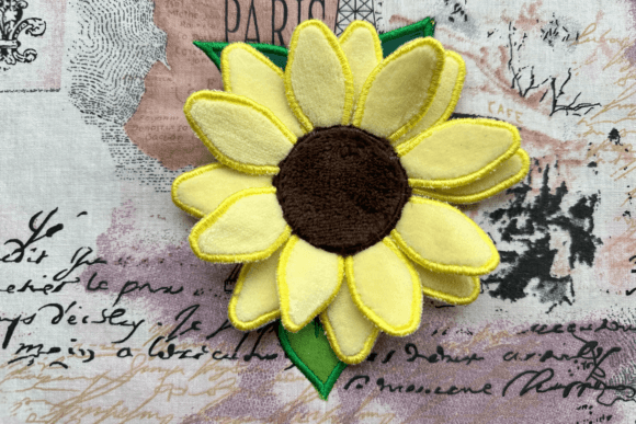 Review: 3 D Sunflower-embroidery Appliqué