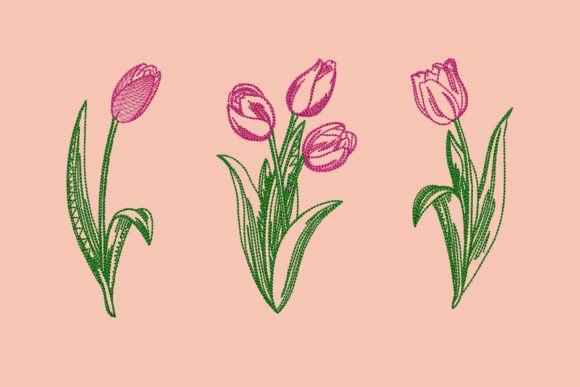 Review: Bundle of Tulips for Embroidery Projects