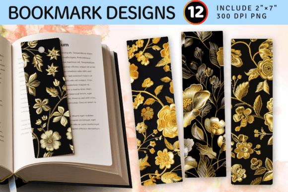 Review: Gold Flowers Embroidery PNG for Small Business Merch