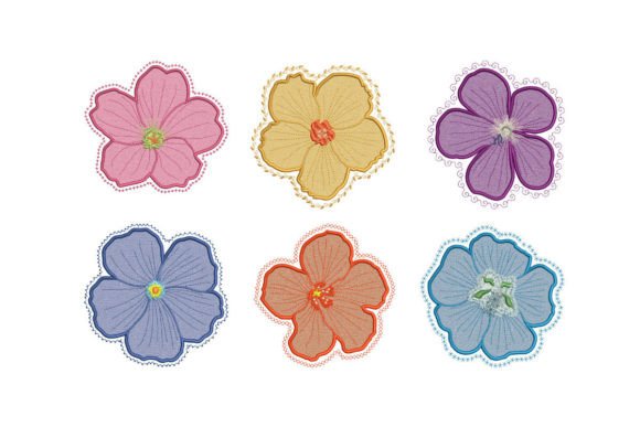 Review: Set of Simple Flowers Appliques for Embroidery
