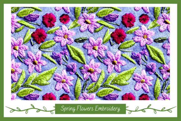 Review: Spring Flowers Embroidery Digital Paper